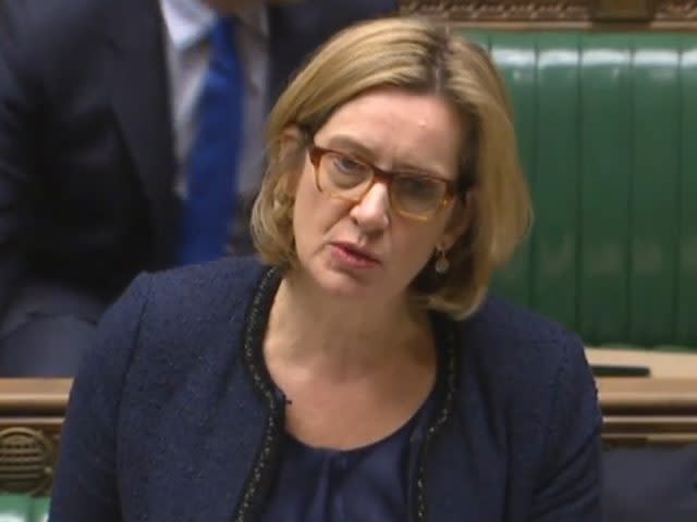 Home Secretary Amber Rudd updates the Commons