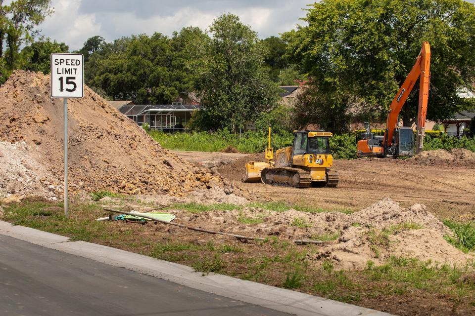 As crews filled in the sinkhole Wednesday, a field inspector with the Southwest Florida Water Management District visited the site and said it appeared to be stabilized.