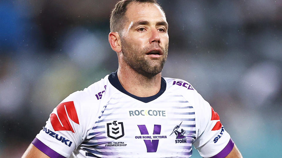 Cameron Smith, pictured here in action for the Melbourne Storm in the 2020 NRL grand final.