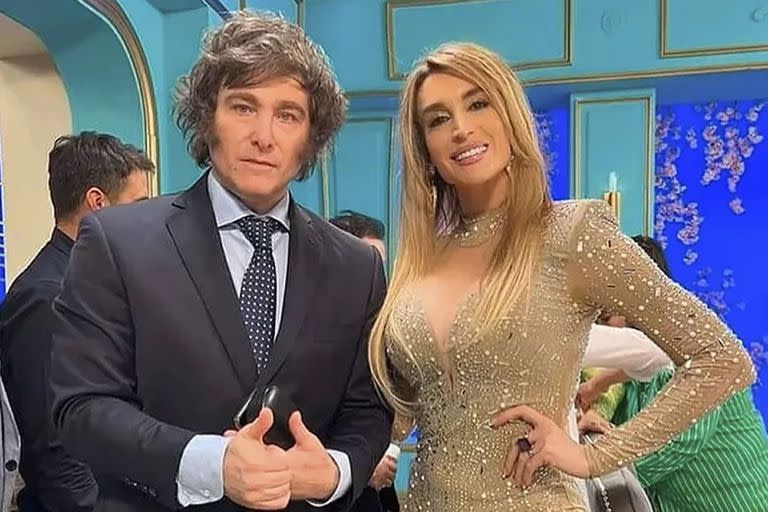 Javier Miley y Fátima Florez, en su primer encuentro, en el programa de Mirtha Legrand