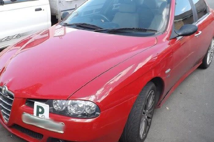 Mr Moore doesn't get to pick between an Alfa Romeo or Aston Martin any more, it's back to the good old Ford Falcon. Source: NSW Police Media