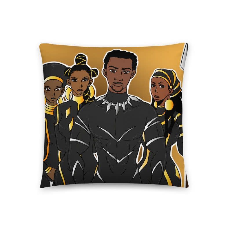 23) The Heart of Wakanda Throw Pillow