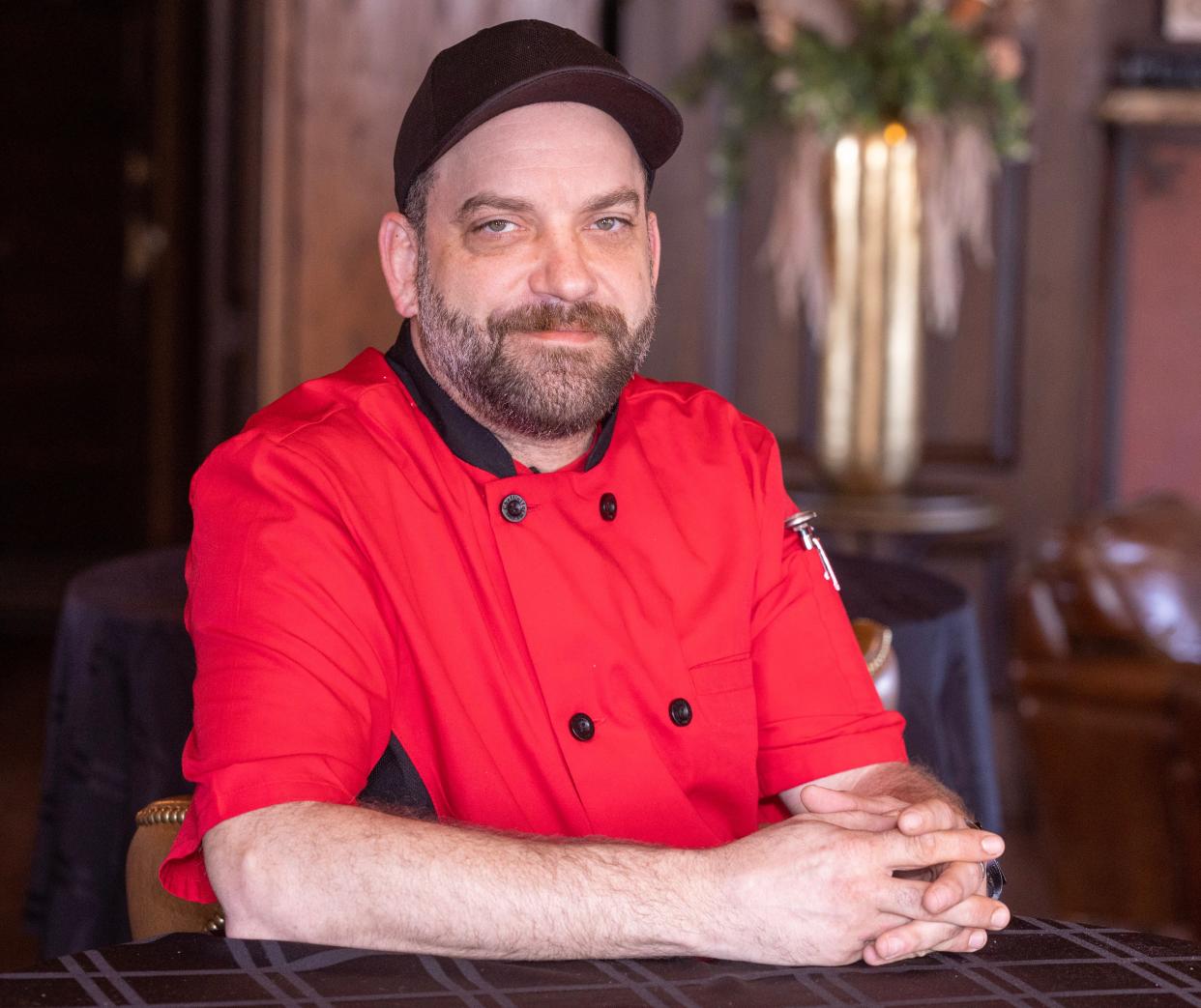 Executive chef Jeff Herman enjoys a relaxed moment before dinner prep at Social at the Stone House in Massillon.