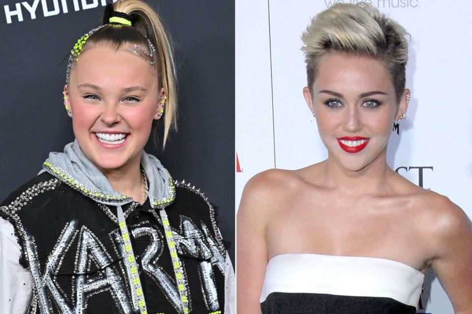 <p>Axelle/Bauer-Griffin/FilmMagic</p> JoJo Siwa; Miley Cyrus