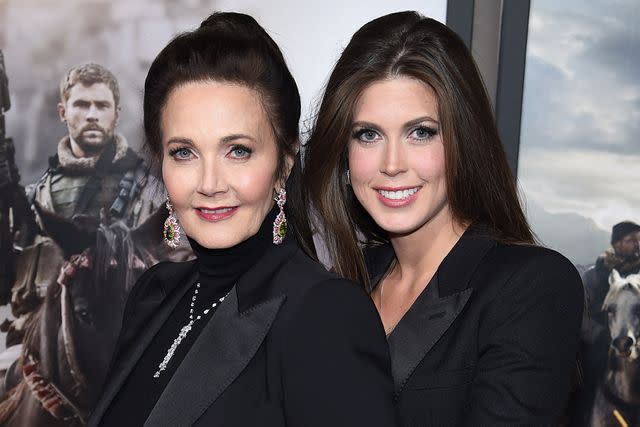 <p>Dimitrios Kambouris/Getty</p> Lynda Carter, daughter Jessica Carter Altman