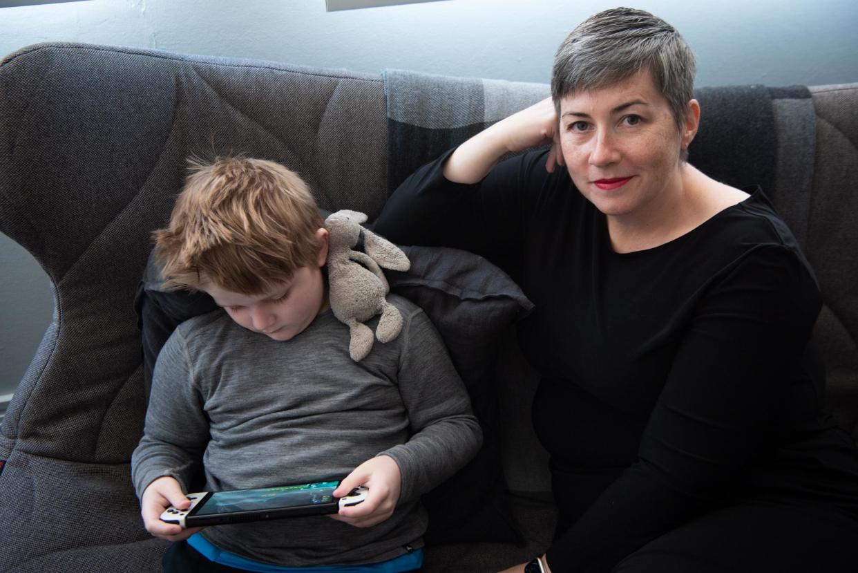 <span>Alicia Cook and her son Emerson, who has attention-deficit hyperactivity disorder (ADHD) and autism.</span><span>Photograph: Sarah Rhodes/The Guardian</span>