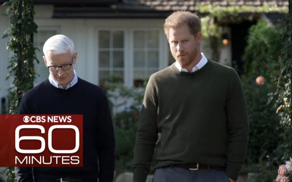 Prince Harry discusses his upcoming memoir, Spare, during a conversation with Anderson Cooper on CBS News' 60 Minutes - CBS