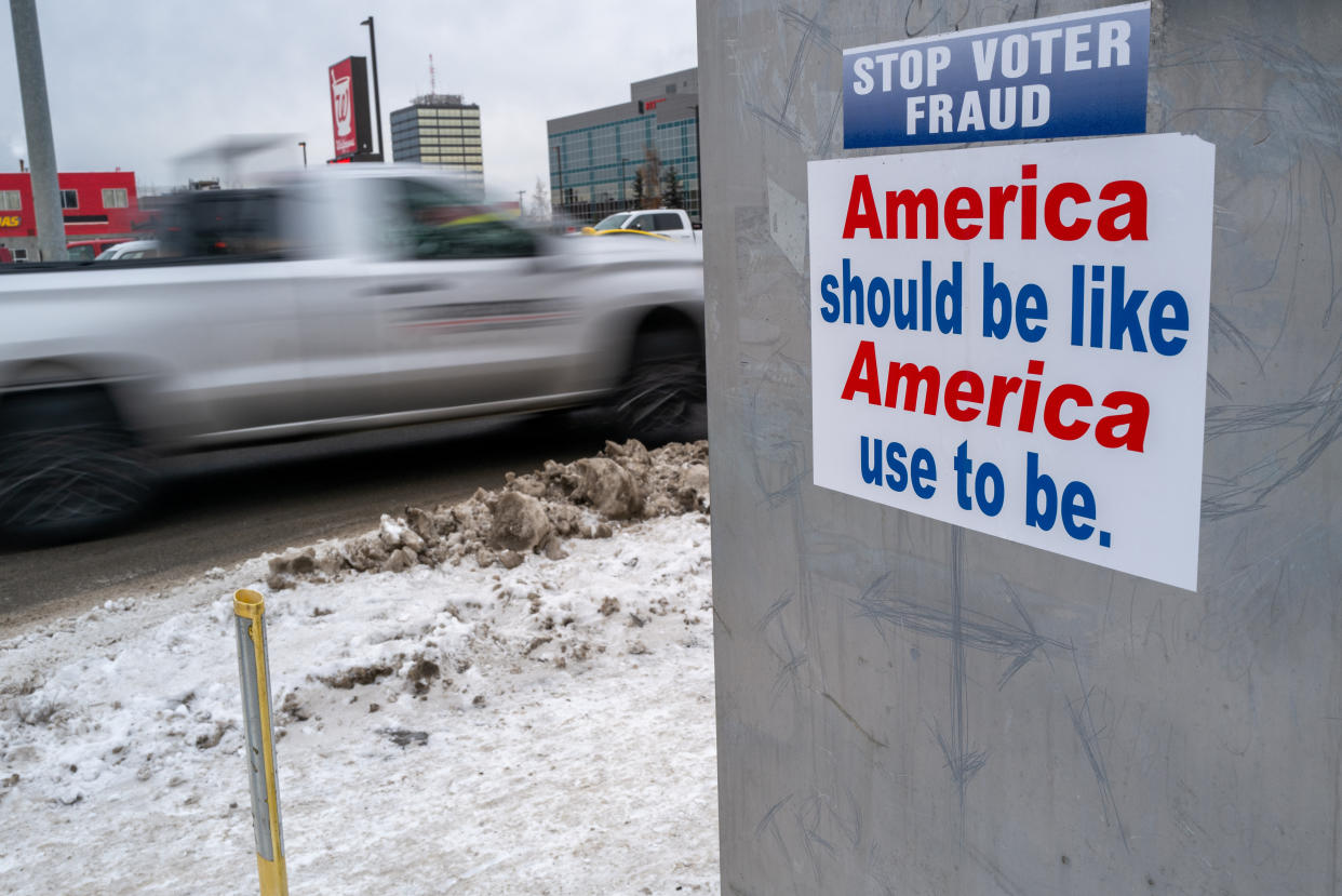 MAGA sentiments posted in Anchorage, Alaska