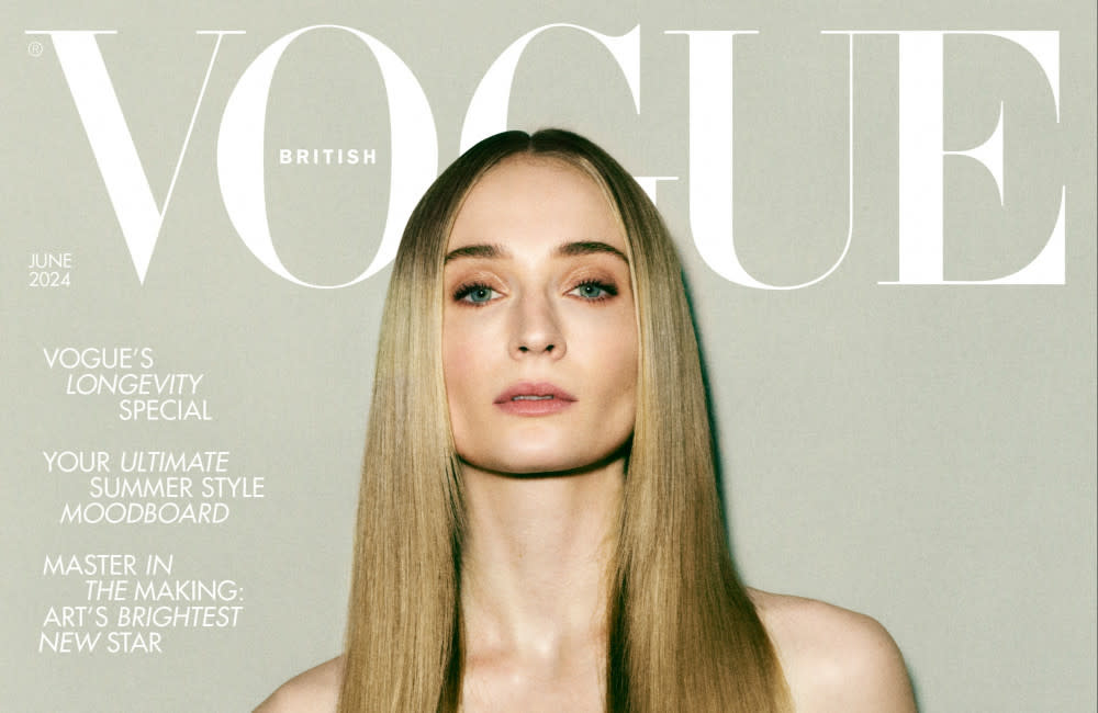 Sophie Turner covers British Vogue. Photo by Mikael Jansson credit:Bang Showbiz