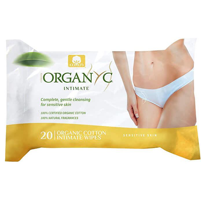 5) 100% Organic Cotton Intimate Wet Wipes