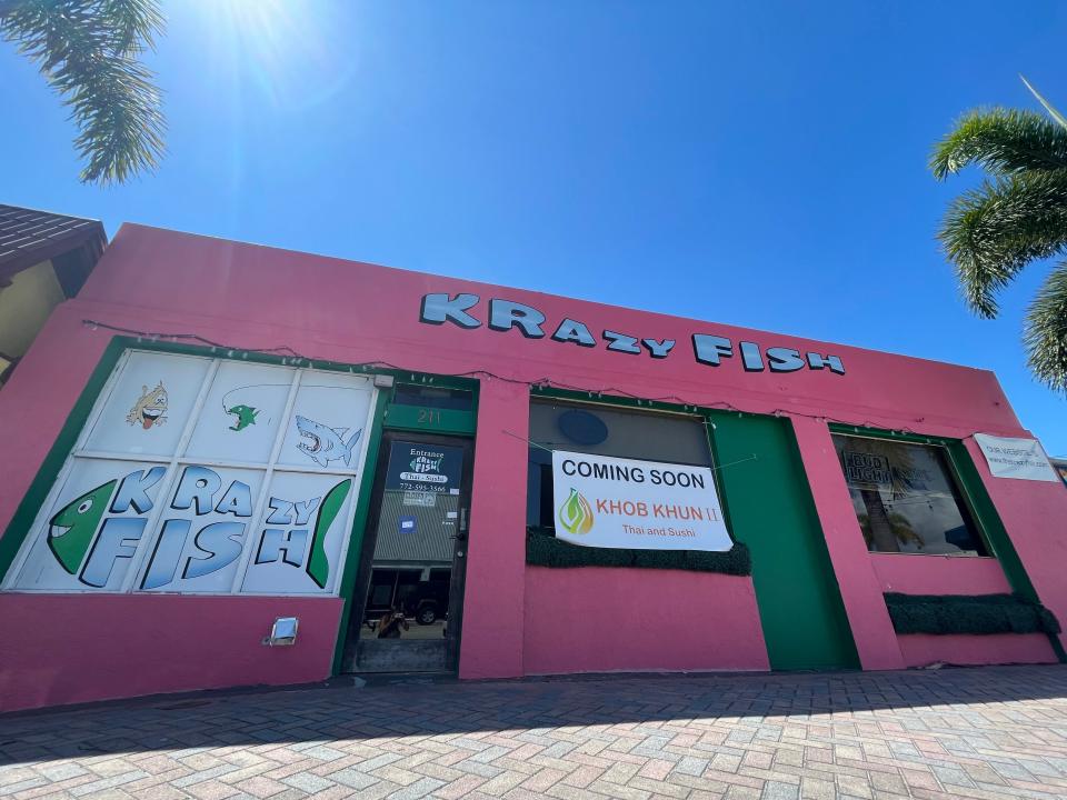 Krazy Fish in downtown Fort Pierce closed in April 2024 after more than 10 years in business.