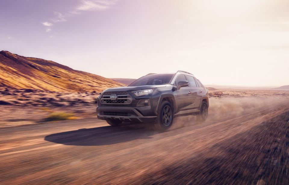 <p>Despite its unique suspension thanks to Toyota Racing Development (TRD), the TRD Off-Road shares <a rel="nofollow noopener" href="https://www.caranddriver.com/reviews/a24734743/2019-toyota-rav4-suv-drive/" target="_blank" data-ylk="slk:the same 8.6-inch ground clearance of the RAV4's Adventure and Limited trims;elm:context_link;itc:0;sec:content-canvas" class="link ">the same 8.6-inch ground clearance of the RAV4's Adventure and Limited trims</a>, which is 0.2 inches higher than the LE and XLE models.</p>