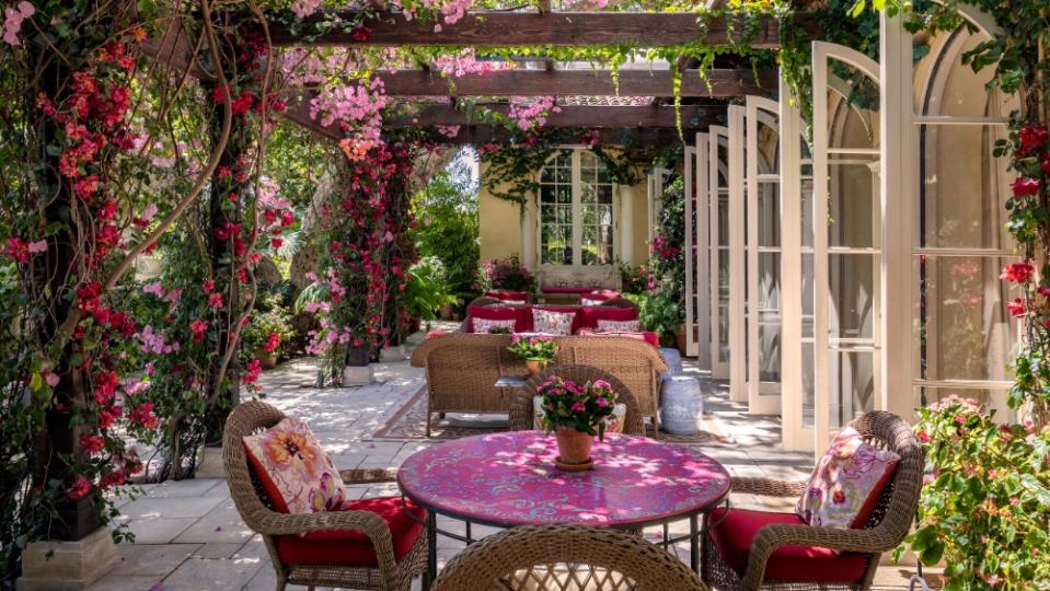 The colorful veranda featuring beautiful foliage. - Credit: Jim Bartsch