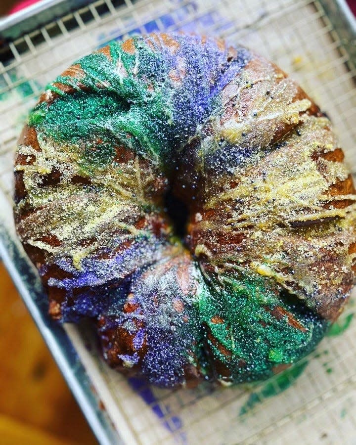 Mardi Gras king cake from E. Holland Sundries in Bradley Beach.