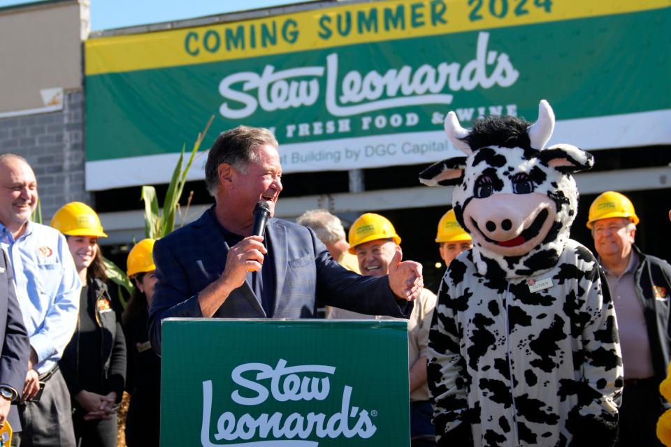 Stew Leonard Jr. is shown in front of the Clifton store which is scheduled to open in 2024. Wednesday, October 11, 2023.