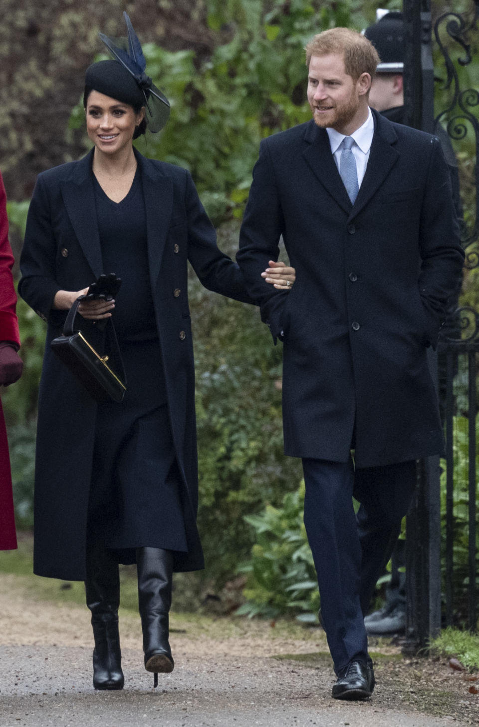 Prince Harry, Duke of Sussex and Meghan, Duchess of Sussex attend Christmas Day Church service at Church of St Mary Magdalene on the Sandringham estate on December 25, 2018 in King's Lynn, England. 