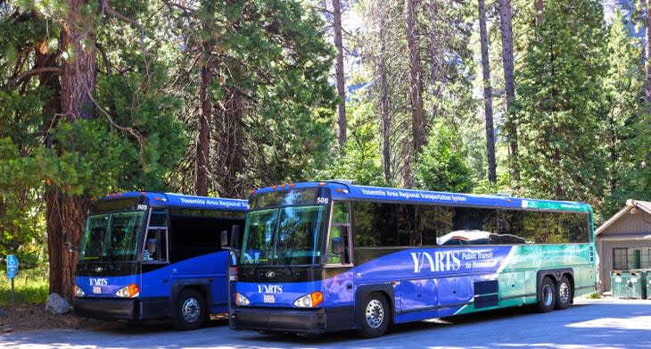 The YARTS bus in Yosemite National Park