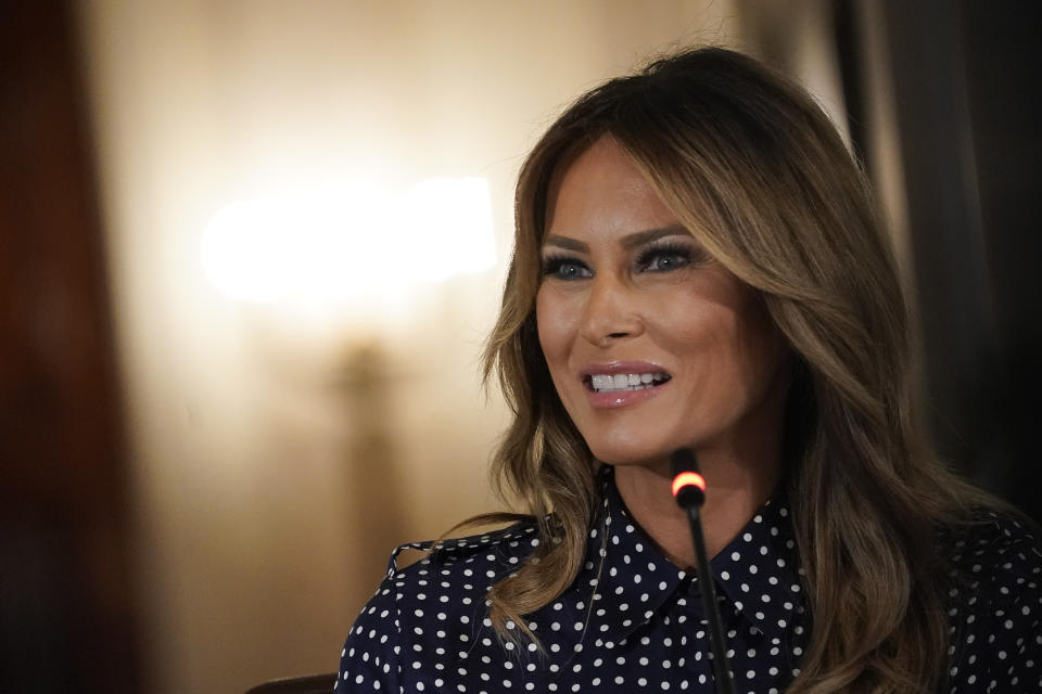 Former first lady Melania Trump is the inspiration for Jim Carrey's latest artwork. (Photo: Drew Angerer/Getty Images)