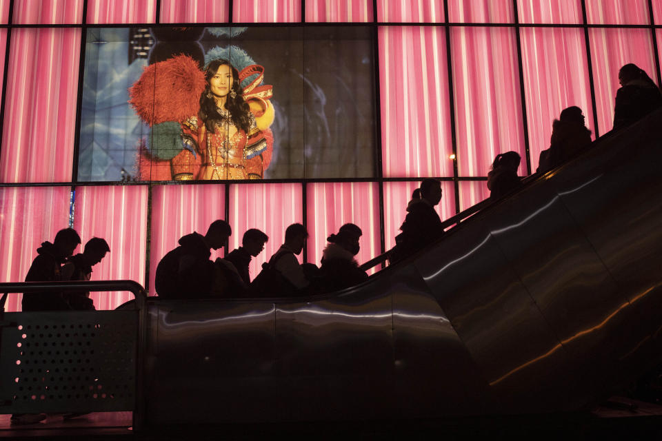 Shoppers outside of a Victoria’s Secret store in Beijing. Patel told attendees at the NRF’s Big Show in New York that it’s important to understand how the different ways your brand resonates in each local market abroad. - Credit: AP