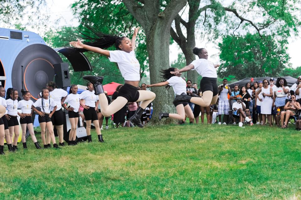 Dancers from Imminence Dance Studio in South Bend perform at Saturday's Juneteenth celebration at LaSalle Park in South Bend.