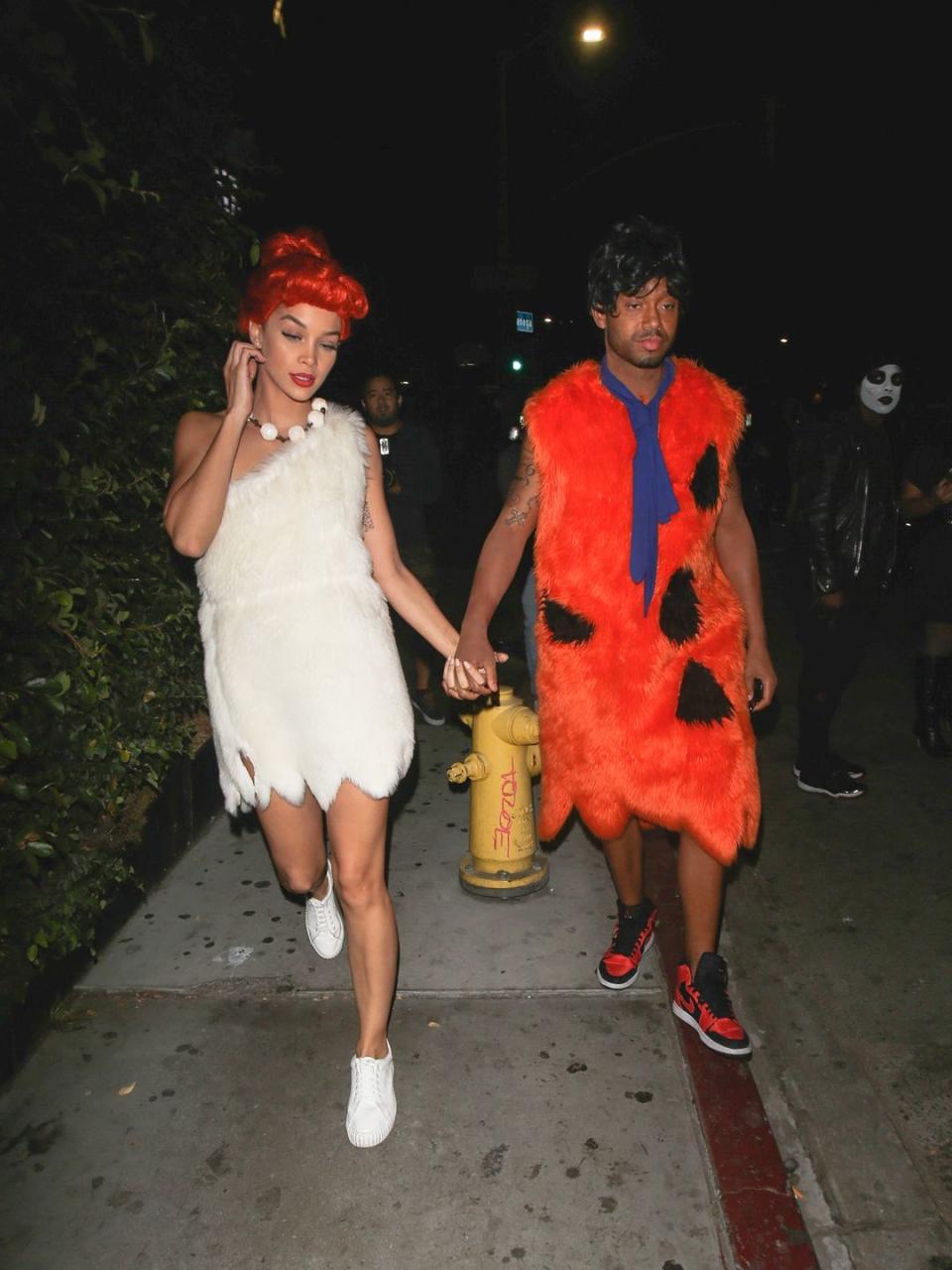 Jasmine Sanders & Terrence J as Wilma and Fred Flintstone