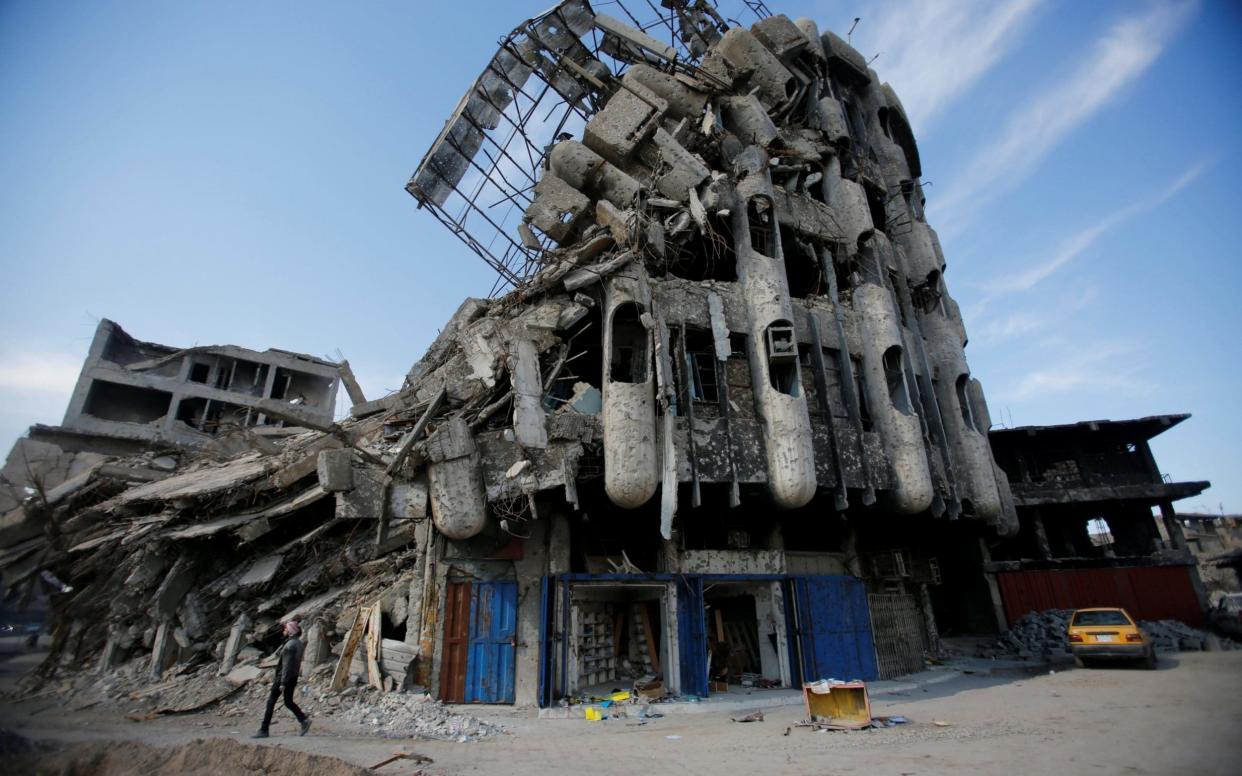 Destroyed buildings in Mosul, Iraq January 28, 2018. - REUTERS