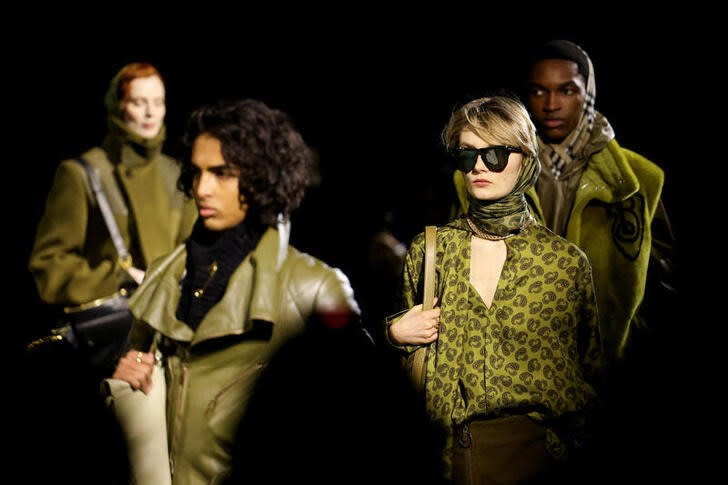 FILE PHOTO: Burberry catwalk show at London Fashion Week in London