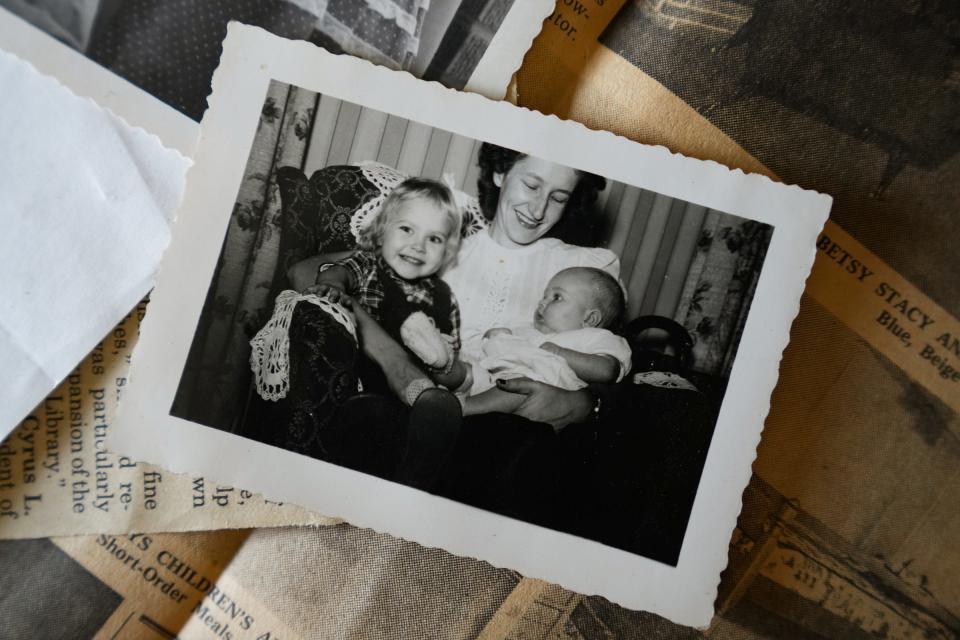 After her mother passed away in 2018, Betsy Strain Neurauter (pictured) was sorting through her mother's possessions when she discovered a Christmas story her mother had written decades ago. Elizabeth Meyer Strain Gunn, a journalist and lifelong writer, had written the children's story as a gift for her two nieces, pictured here in a family photo. Neurauter, a retired English teacher, has since had the story published as a children's book in her mother's memory. "The Story of the Christmas Star" tells a fictional story about the Star of Bethlehem, inspired by the Bible's New Testament story of Jesus' birth. 