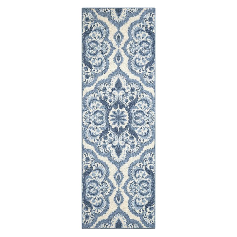 Maples Rugs Vivian Medallion Runner Rug Non Slip Hallway Entry Carpet