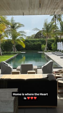 <p>Tom Brady/Instagram</p> Tom Brady also shared a snap of his stunning pool on Sunday.
