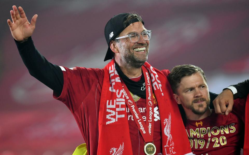 Jurgen Klopp celebrates title win - PA