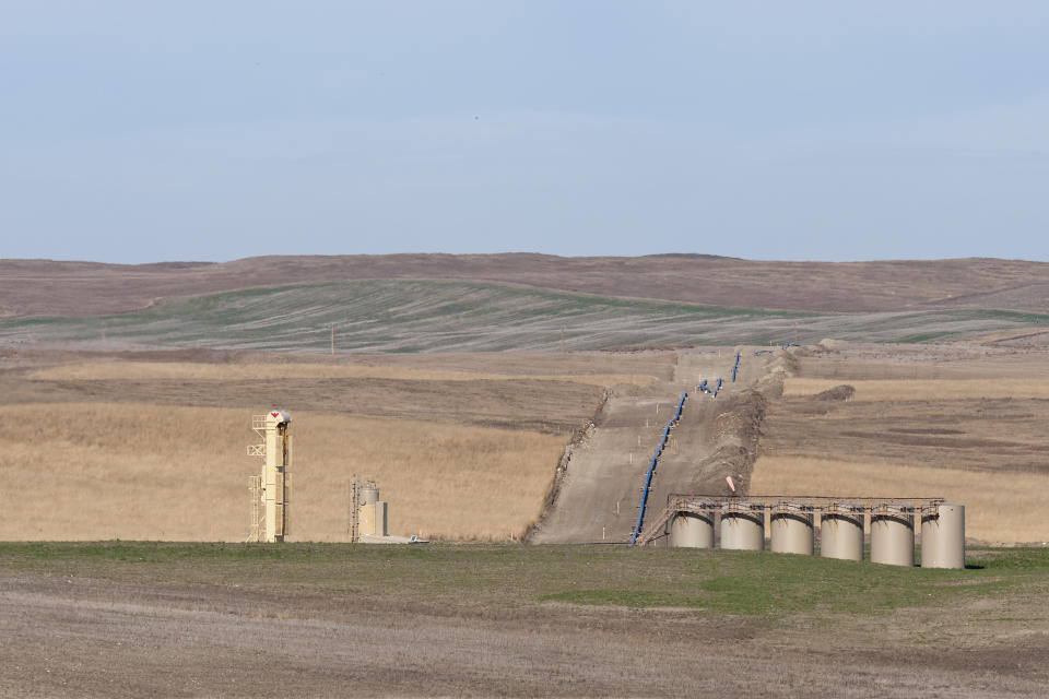 An oil pipeline in North Dakota.