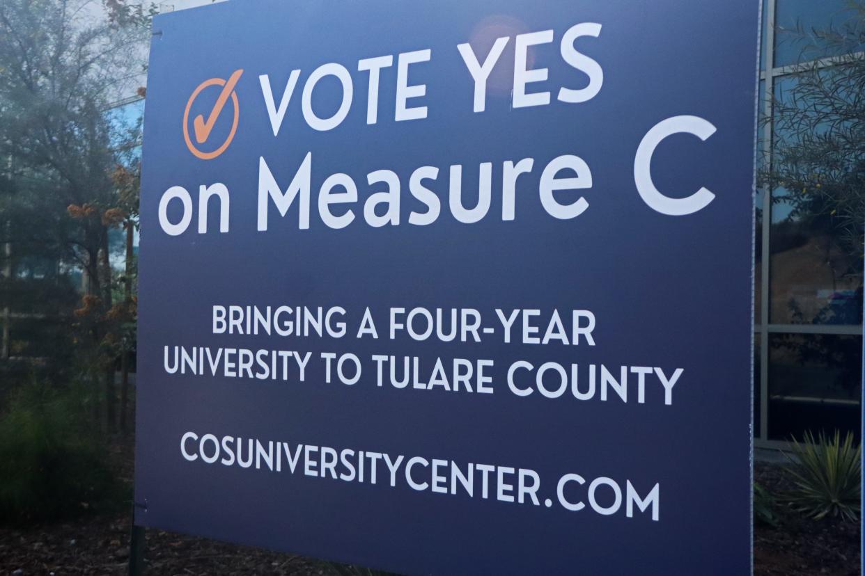 Signs promoting Measure C — an item community members will have the opportunity to vote on in November — have started popping up all around town. The Visalia City Council unanimously voted on Monday night to endorse the $95 million bond.