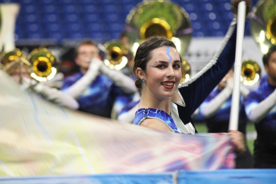 The Frenship High School Tiger Band competes in the UIL State Marching Band Championships Monday at the Alamodome in San Antonio.