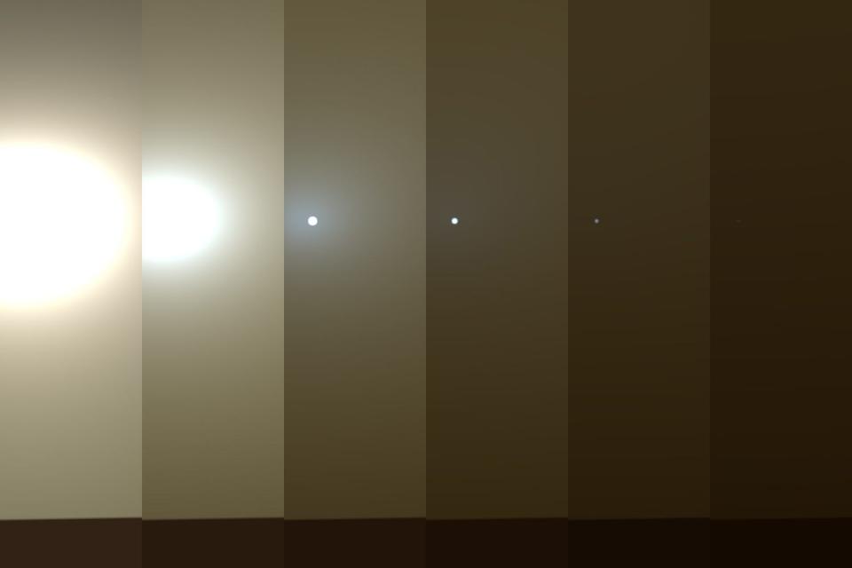 mars dust storm blotting sun