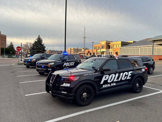 Police vehicles of the Royal Oak Police Department in Royal Oak, Michigan.