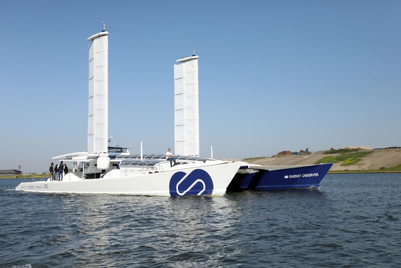 FILE PHOTO: The Energy Observer experimental hydrogen-powered boat