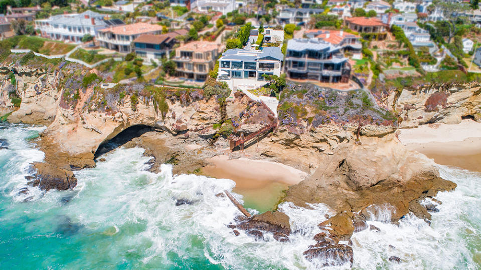 The clifftop location leads down to a secluded beach. - Credit: Photo: Courtesy of Leigh Ann Rowe and Toby Ponnay/Sotheby’s International Realty