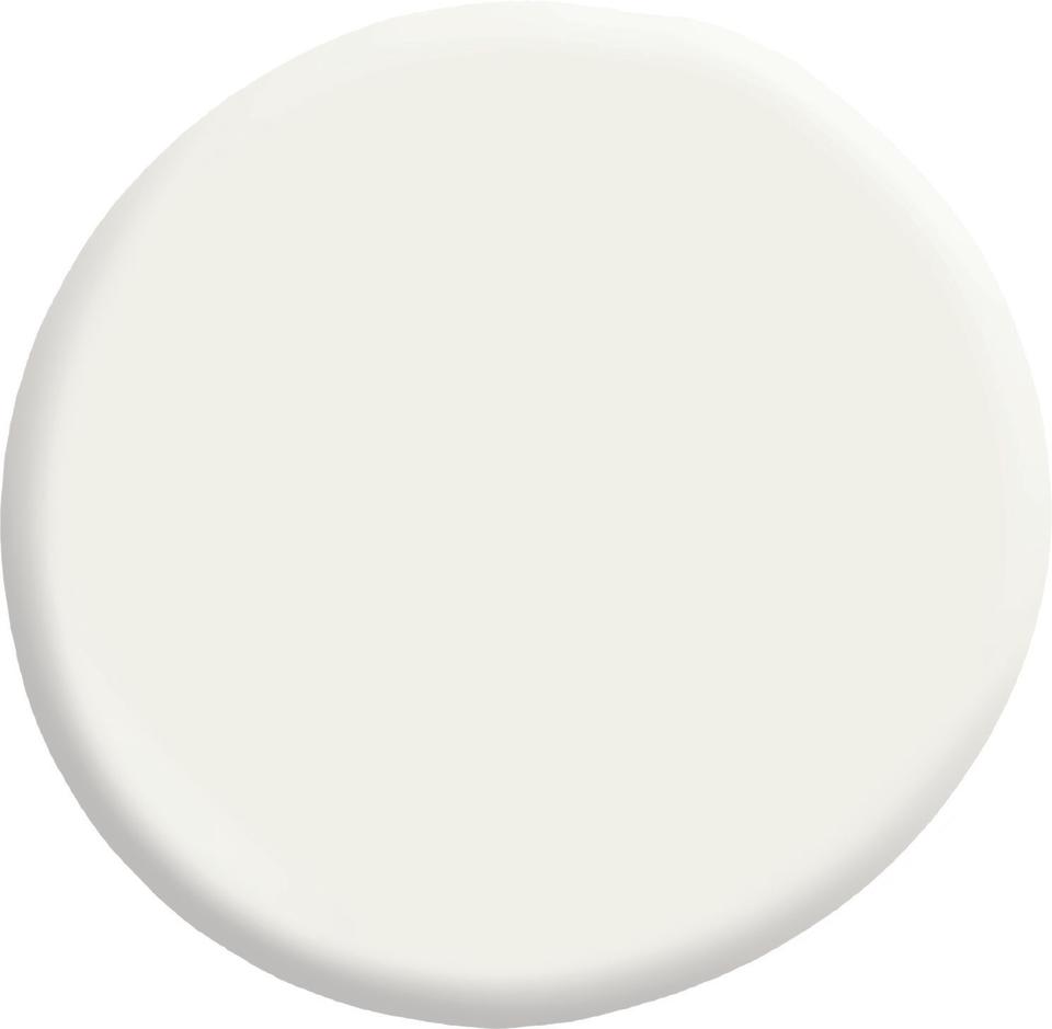 Valspar's Du Jour (7002-6) is a classic white with a hint of gray. The hue works well in any room and pairs nicely with other neutrals, pastels, or even brighter colors.