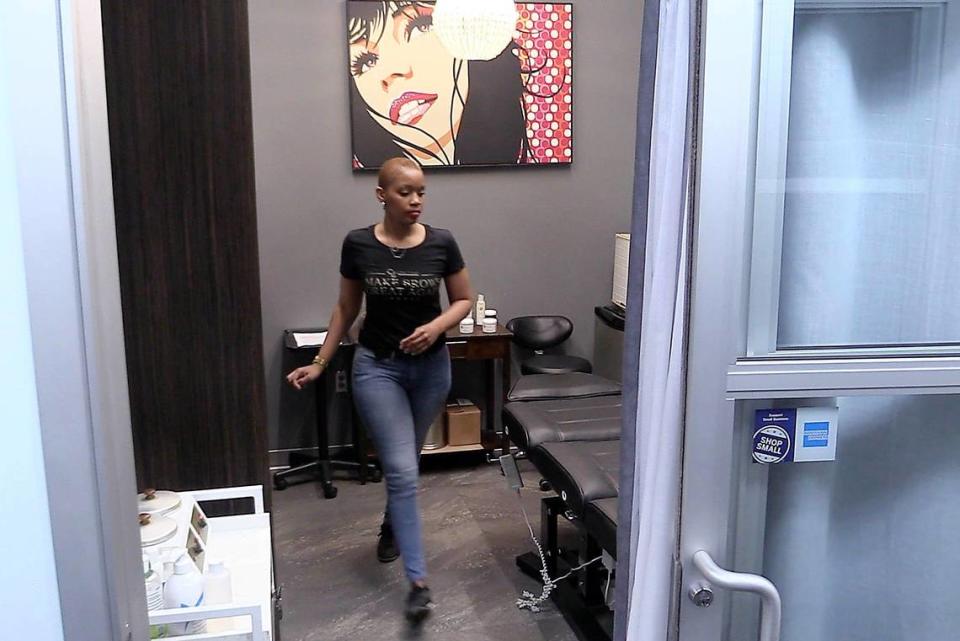 Candice Johnson, an aesthetician and owner of Cj Wax Studio, had to scramble to figure out how to pay the bills after her business was shut down. Though she’s reopening June 1, she doesn’t expect to recoup the money she lost during those two months.