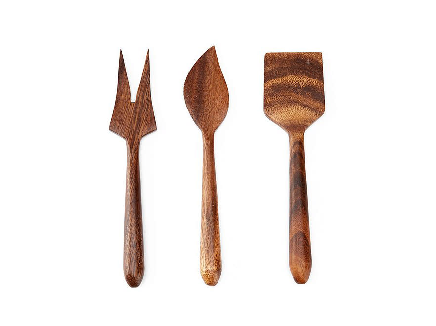 Acacia Wood 3-Piece Cheese Tool Set