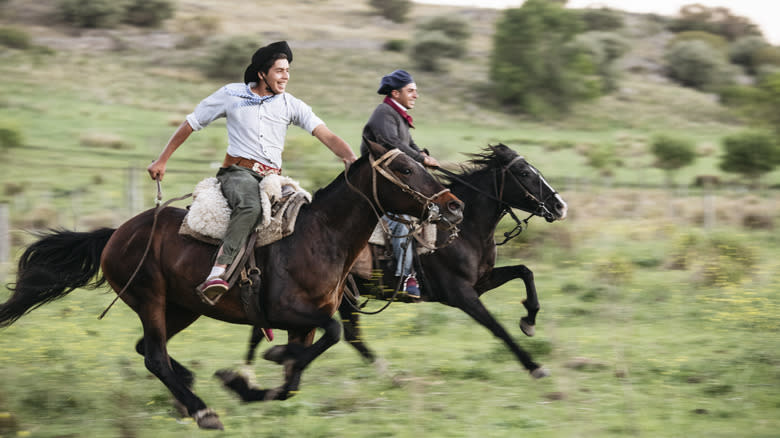 Gauchos on horseback