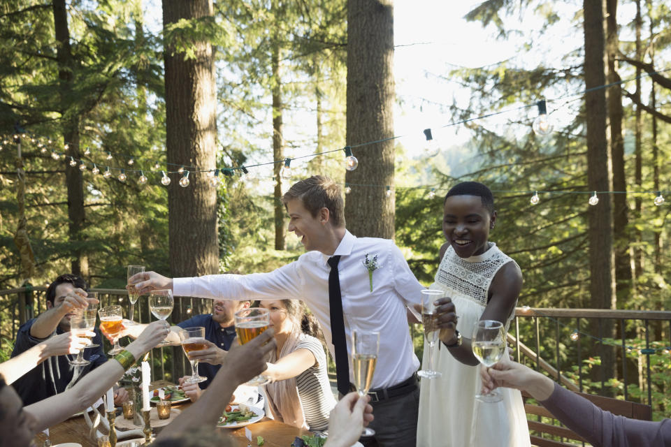 One wedding guest faced backlash from the bride and groom for wearing casual clothing on their big day [Photo: Getty]