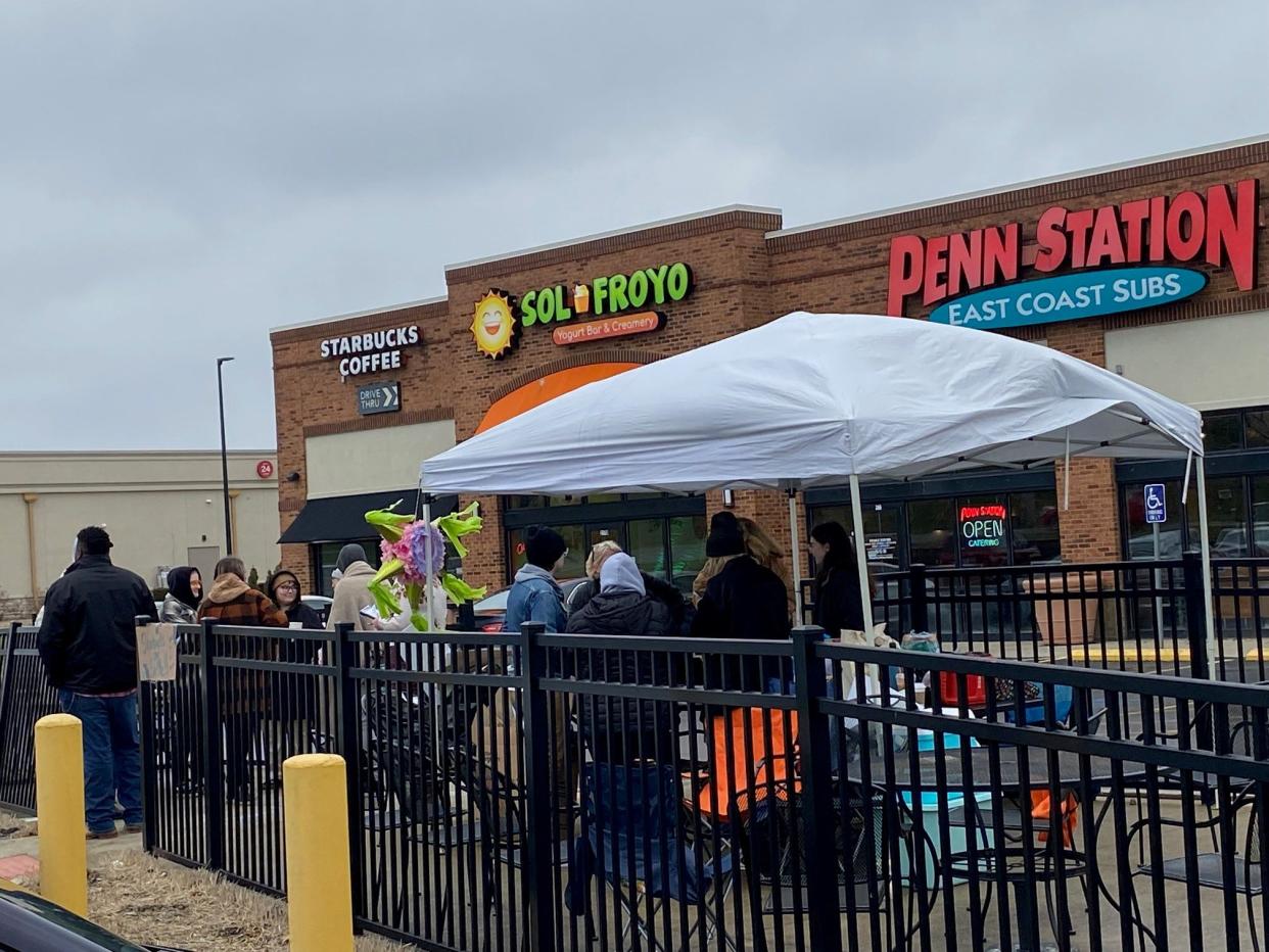 Starbucks employees at the 2172 Walker Lake Road store went on strike Wednesday.