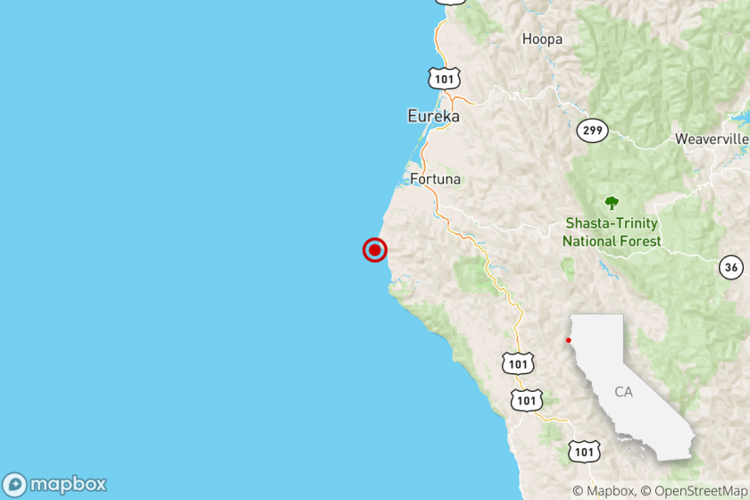 A magnitude 3.5 earthquake was reported at 9:30 p.m. Thursday 18 miles from Fortuna, Calif.