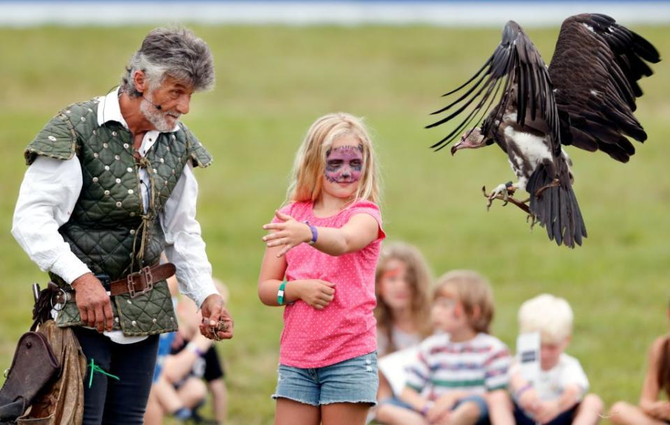 Savannah Phillips Watched the Falconry Exhibit