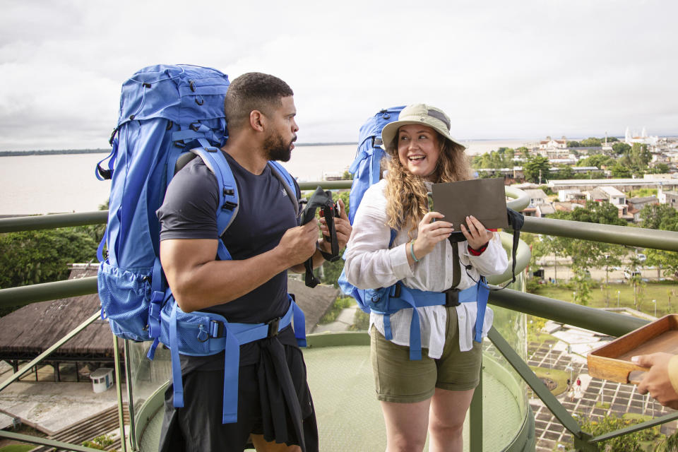 Kola Bokinni and Mary on Celebrity Race Across the World