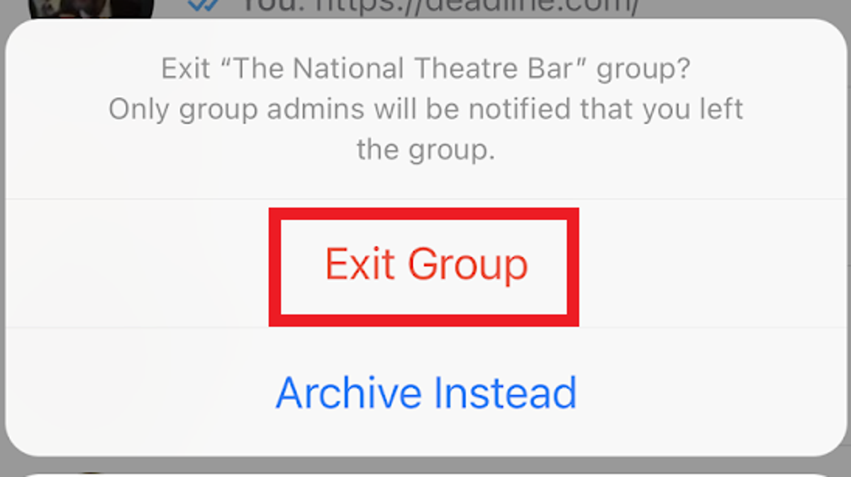 How to exit a WhatsApp chat silently in iOS (Alan Martin)