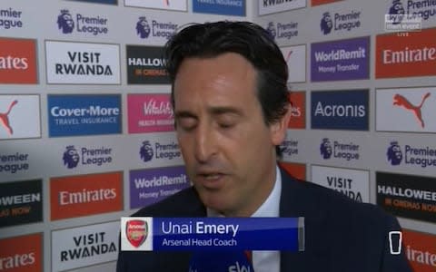 Unai Emery - Credit: Sky Sports