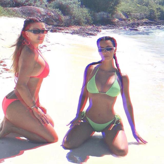 Summer Days Never End For Kim Kardashian And Her String Bikinis As